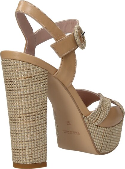 Armando olivieri Sandalo con tacco Moda Beige