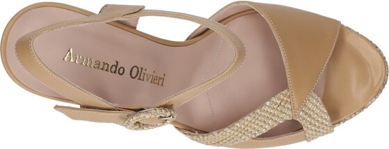 Armando olivieri Sandalo con tacco Moda Beige