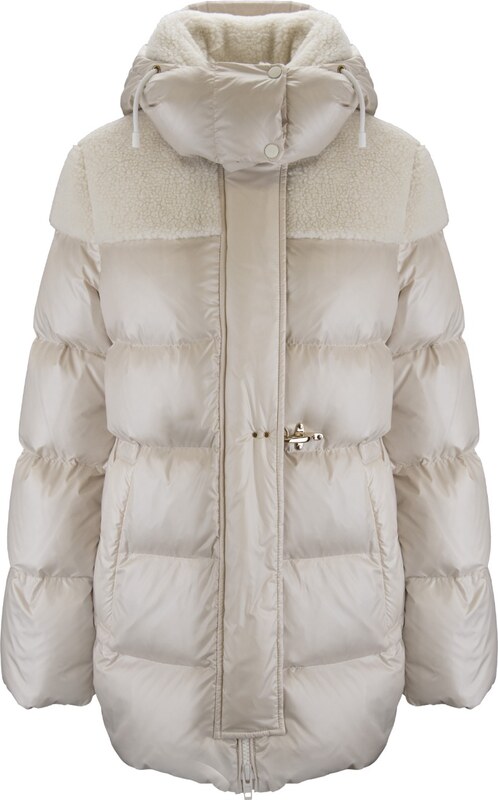 FAY NAW33453290 ICIB010 Down Jacket-M Avorio, Perla Poliammide, Poliestere, Lana, Piuma