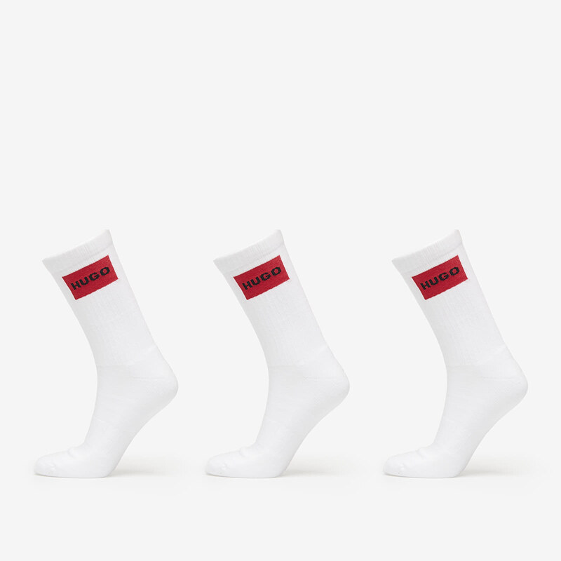 Calzini Hugo Boss Men-H-3-Pack Qs Rib Label Cc White 43-46