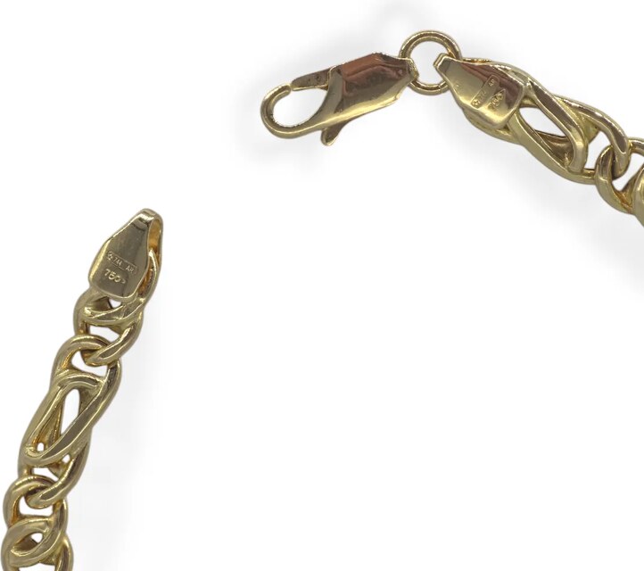 byOGM Bracciale da uomo stile moderno in oro giallo 750