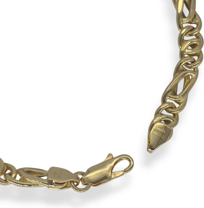 byOGM Bracciale da uomo stile moderno in oro giallo 750