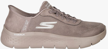 Skechers Go Walk Flex Sneakers Donna In Pelle Scamosciata - Marrone Basse Taglia 36