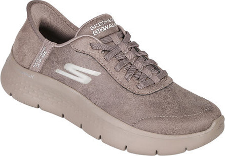Skechers Go Walk Flex Sneakers Donna In Pelle Scamosciata - Marrone Basse Taglia 36