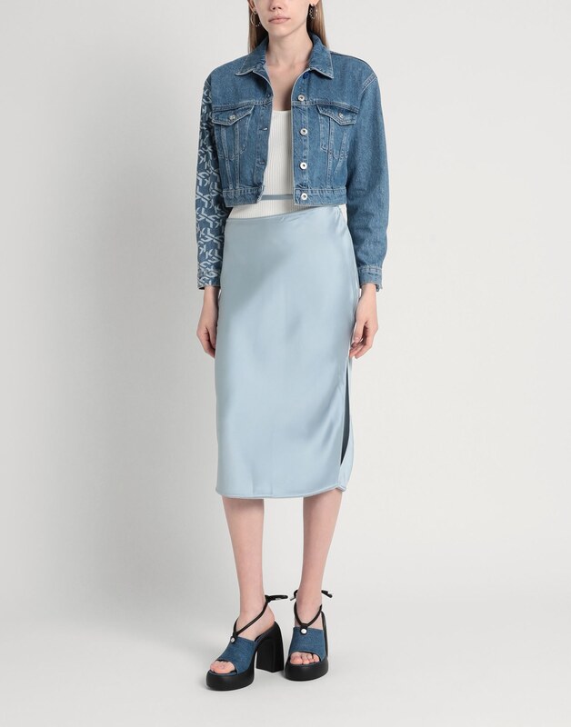 KARL LAGERFELD JEANS KLJ MONOGRAM BOXY DENIM JACKET