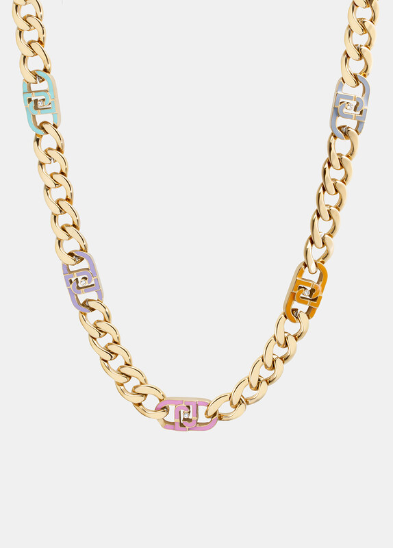 LIUJO Liu Jo Collana Con Monogram Smaltati