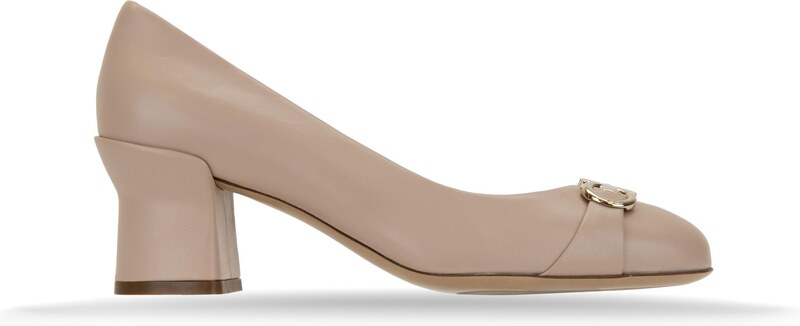 SALVATORE FERRAGAMO Otilia 0757828 Décolleté-US 5.5 Cipria Pelle, Cuoio