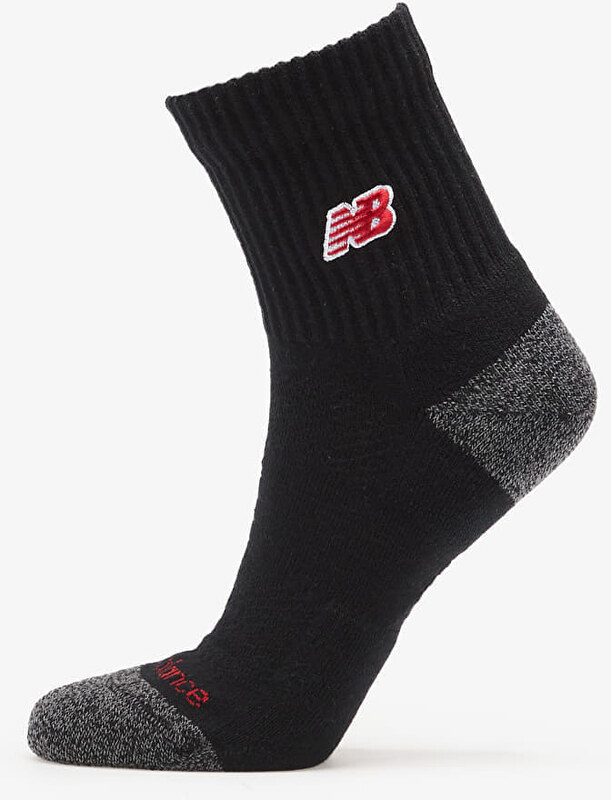 Calzini New Balance Active Premium Crew Quarter 2-Pack Black XL