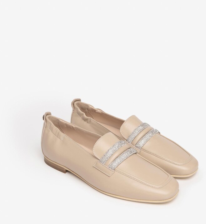 Mocassini donna NeroGiardini in pelle con fondo gomma E409640D