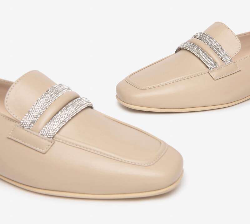 Mocassini donna NeroGiardini in pelle con fondo gomma E409640D