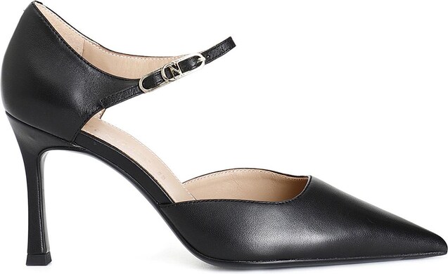 Décolleté spezzata CafèNoir in pelle con fibbia NA4041