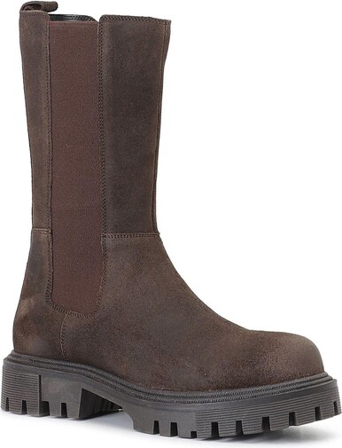 Stivale donna CafèNoir in pelle scamosciata con elastico XV1093