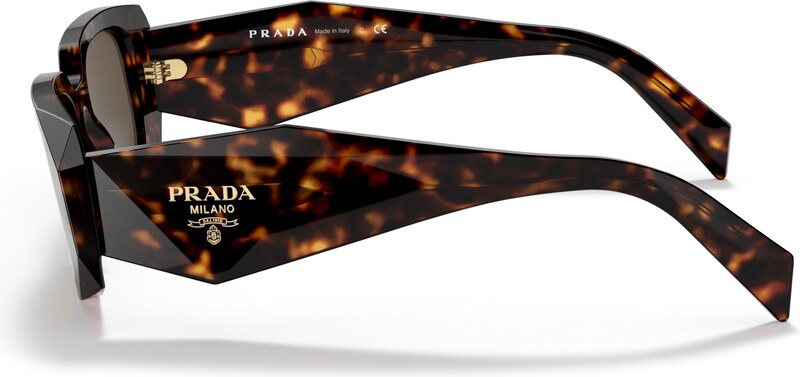 Prada Donna Prada PR 17WS 2AU8C1 Occhiali da sole Acetato Tartaruga Marrone Squadrata Normale
