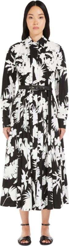 MAX MARA STUDIO Abito chemisier in cotone stampato