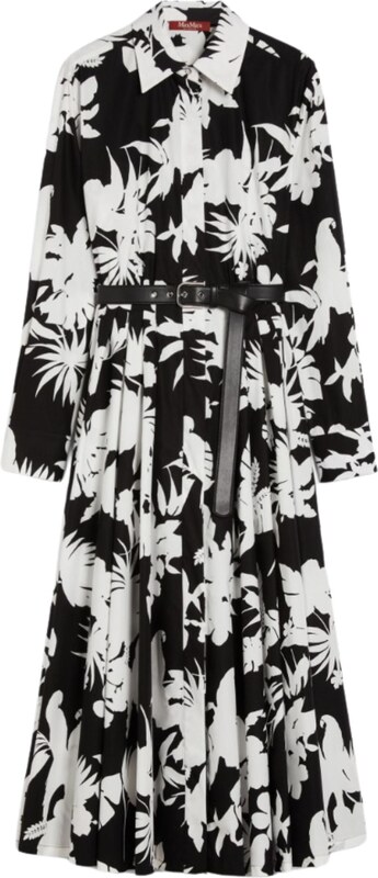 MAX MARA STUDIO Abito chemisier in cotone stampato