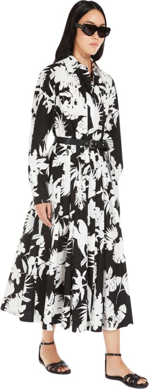 MAX MARA STUDIO Abito chemisier in cotone stampato