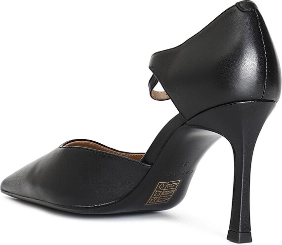 Décolleté spezzata CafèNoir in pelle con fibbia NA4041