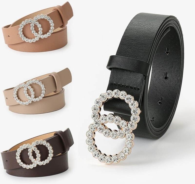 IZMAEL Cintura Zircon Circles - Nera