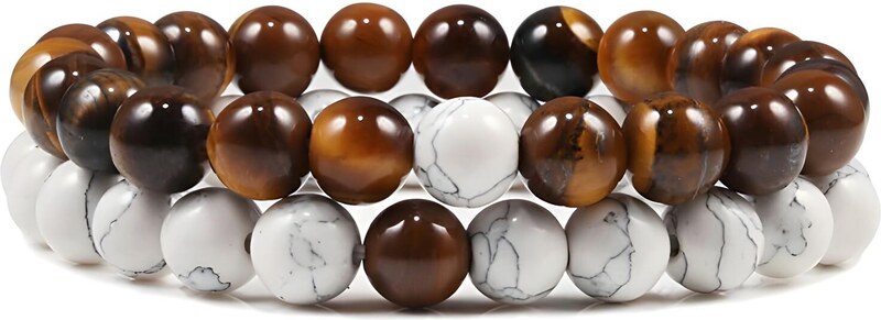 IZMAEL Bracciali EN-13811 - Marrone / Bianco