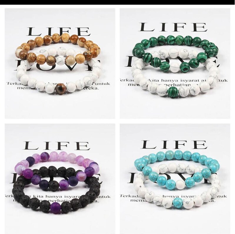 IZMAEL Bracciali EN-13811 - Marrone / Bianco