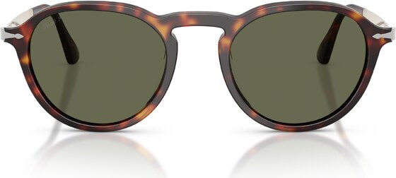 Persol Unisex Persol PO3383S 24/58 Occhiali da sole Acetato Tartaruga Verde Pantos Polarizzata