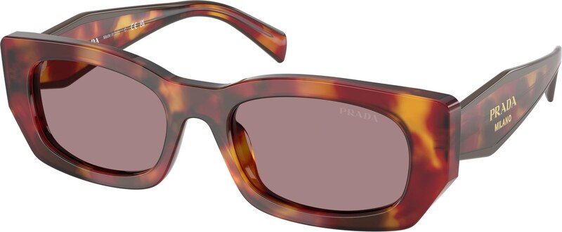 Prada Donna Prada PR B05S 22A20I Occhiali da sole Acetato Tartaruga Marrone Pillow Normale