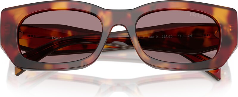 Prada Donna Prada PR B05S 22A20I Occhiali da sole Acetato Tartaruga Marrone Pillow Normale