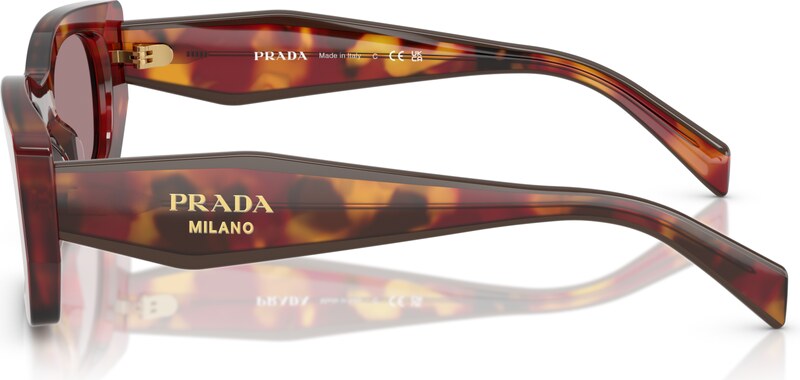 Prada Donna Prada PR B05S 22A20I Occhiali da sole Acetato Tartaruga Marrone Pillow Normale