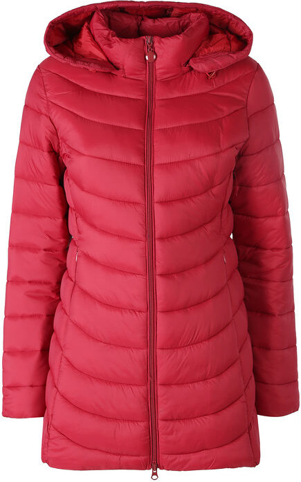 Flight Finery Giubbotto Lungo Da Donna Con Cappuccio e Zip - Rosso Giacconi Taglia 5xl