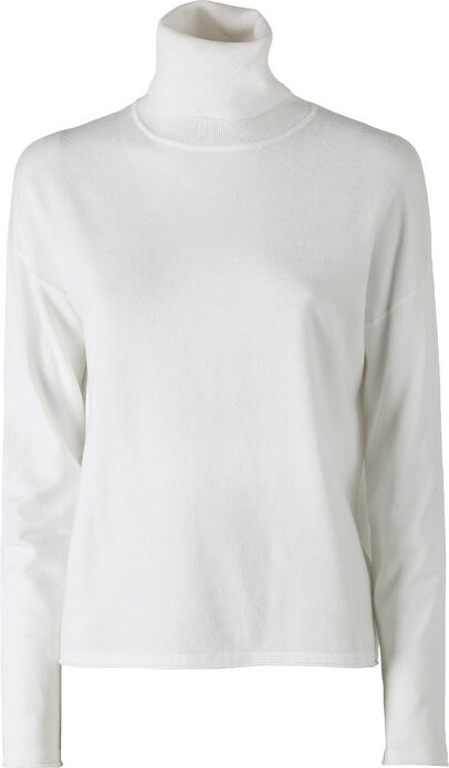 Baci & Abbracci Maglia Dolcevita Da Donna Tinta Unita - Bianco Pullover Taglia S