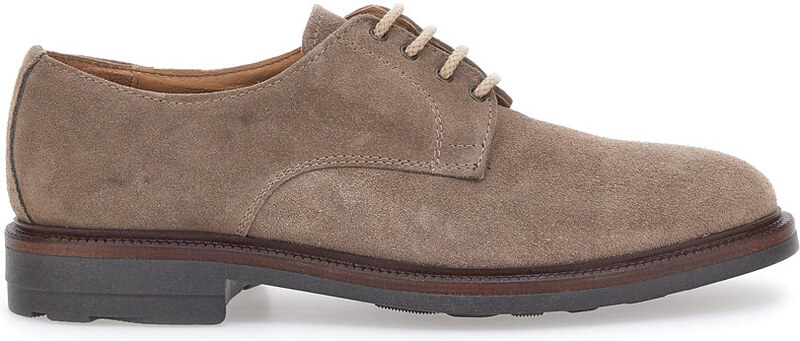 Scarpe Stringate Taupe In Vera Pelle Pittarello 6526