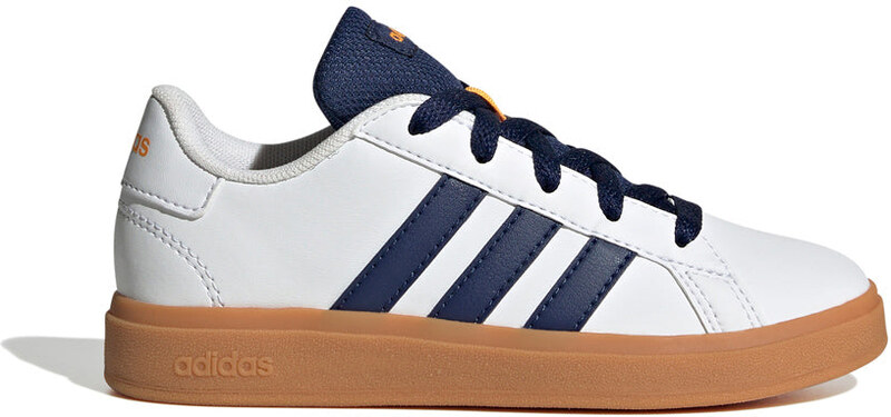 Sneakers Bianche con Lacci e Bande Laterali Blu Adidas GRAND COURT 2.0 K