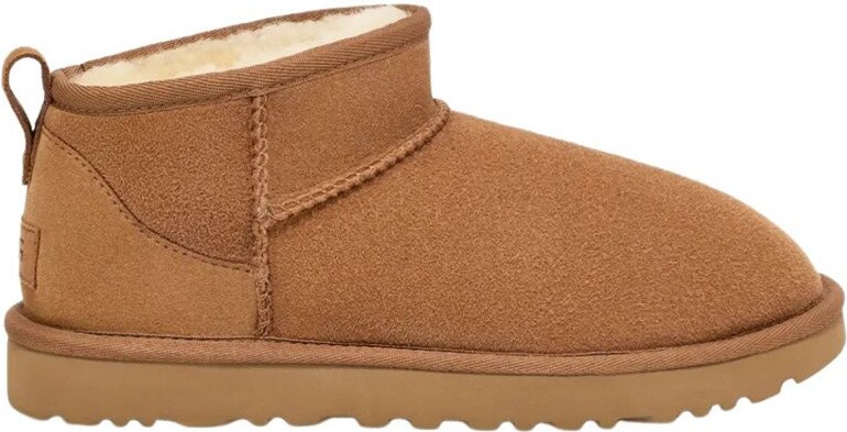 Stivaletto Ugg CLASSIC ULTRA MINI in camoscio color nocciola