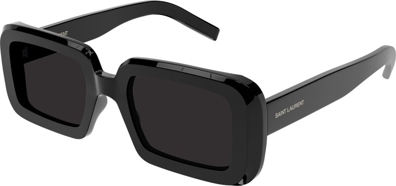SAINT LAURENT Unisex SAINT LAURENT SL 534 SUNRISE 001 Occhiali da sole Acetato Nero Nero Squadrata Normale