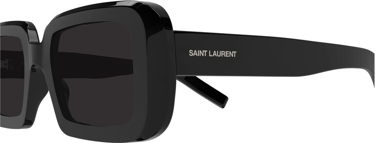 SAINT LAURENT Unisex SAINT LAURENT SL 534 SUNRISE 001 Occhiali da sole Acetato Nero Nero Squadrata Normale