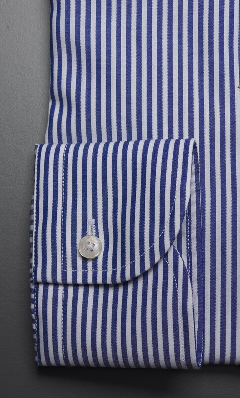 CAMICIA RIGA LARGA BRANCACCIO IN PURO COTONE NO STIRO - CELESTE, Colore Blu