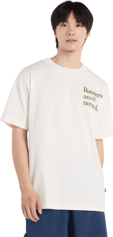 New Balance Runners Arent Normal T-shirt Uomo - Magliette Bianco - Taglia S - Jersey di cotone