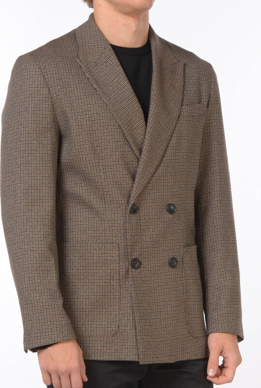 giacca da uomo Hosio doppiopetto a quadri