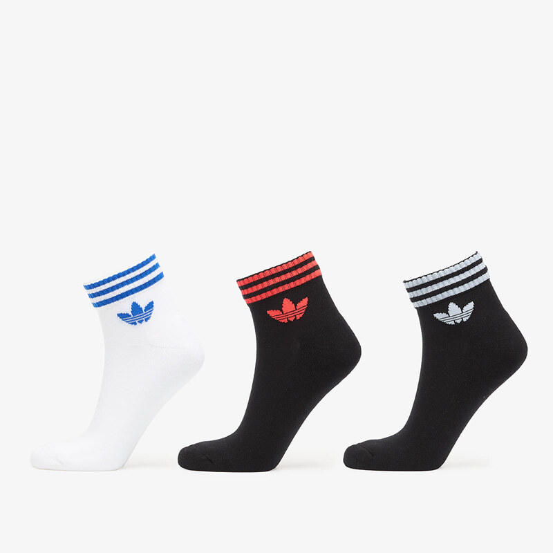 adidas Originals adidas 3S Ankle Socks 3-Pack Black/ White/ Lucid Red XL