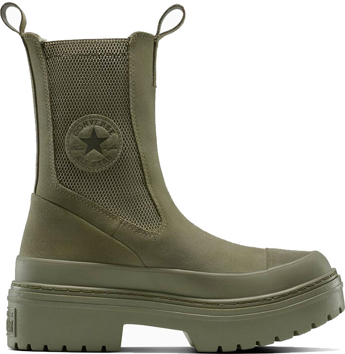 Converse Chuck Taylor All Star Lugged Heel Chelsea Boot Mono Suede Donne - Sneakers Converse - Verde - A17683C-5.5