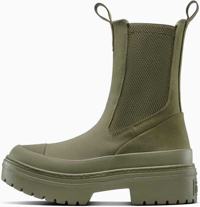 Converse Chuck Taylor All Star Lugged Heel Chelsea Boot Mono Suede Donne - Sneakers Converse - Verde - A17683C-5.5