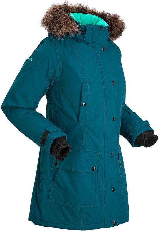 bonprix Giubbotto tecnico outdoor impermeabile con cappuccio, Petrolio