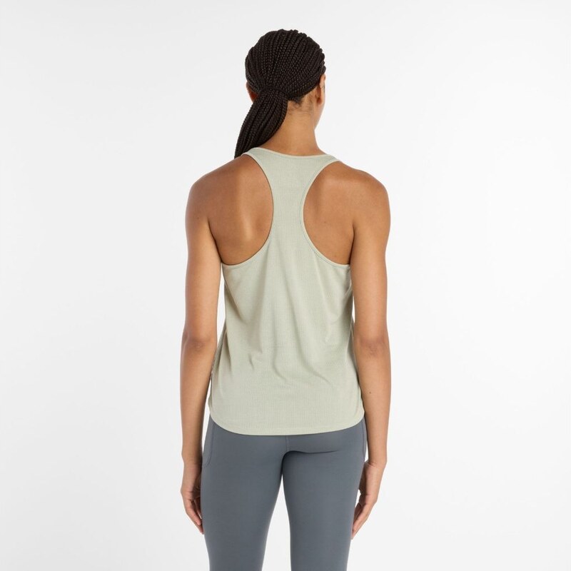 New Balance Donna RC Essential Tank in Verde, Maglia di Poliestere, Taglia L