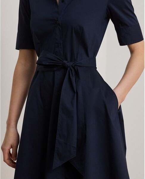 Ralph Lauren Petite Petite - Chemisier in misto cotone con cintura