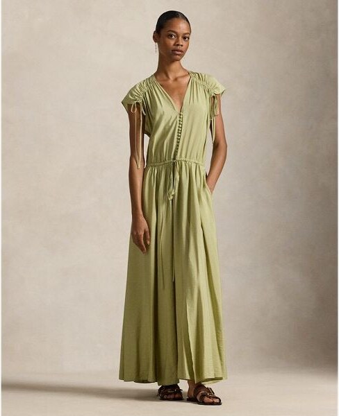 Polo Ralph Lauren Abito in crêpe con spalline annodate