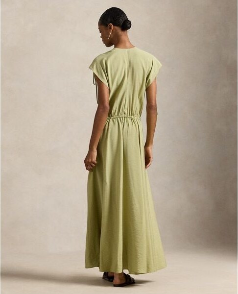 Polo Ralph Lauren Abito in crêpe con spalline annodate