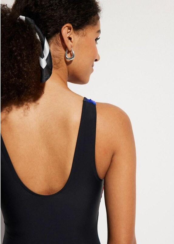 bonprix Costume intero con effetto modellante medio, Nero