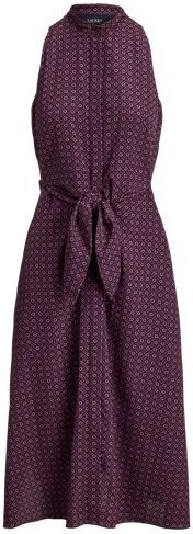 Lauren Ralph Lauren Abito in crêpe senza maniche con fiocco