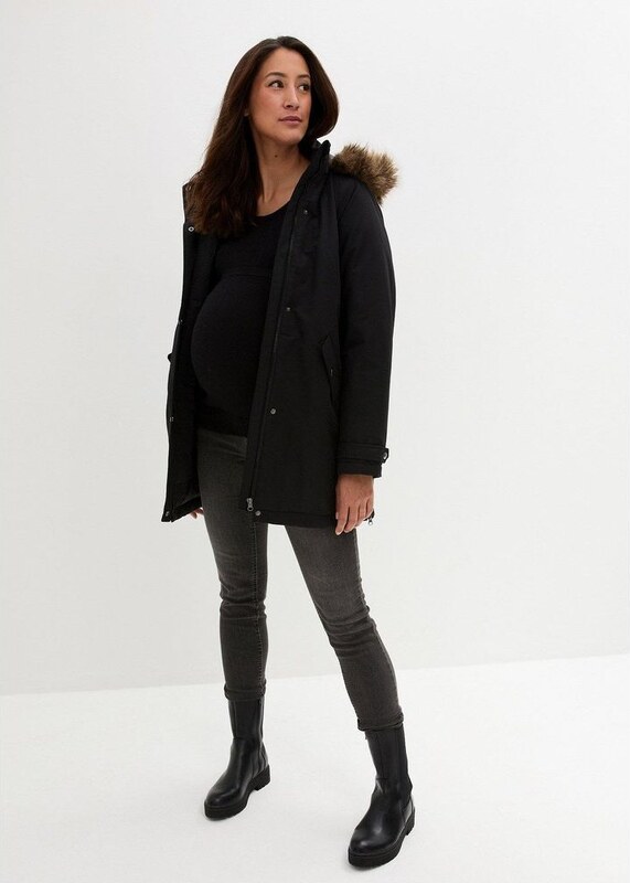 bonprix Giacca prémaman 3 in 1 con inserto babywearing, Nero