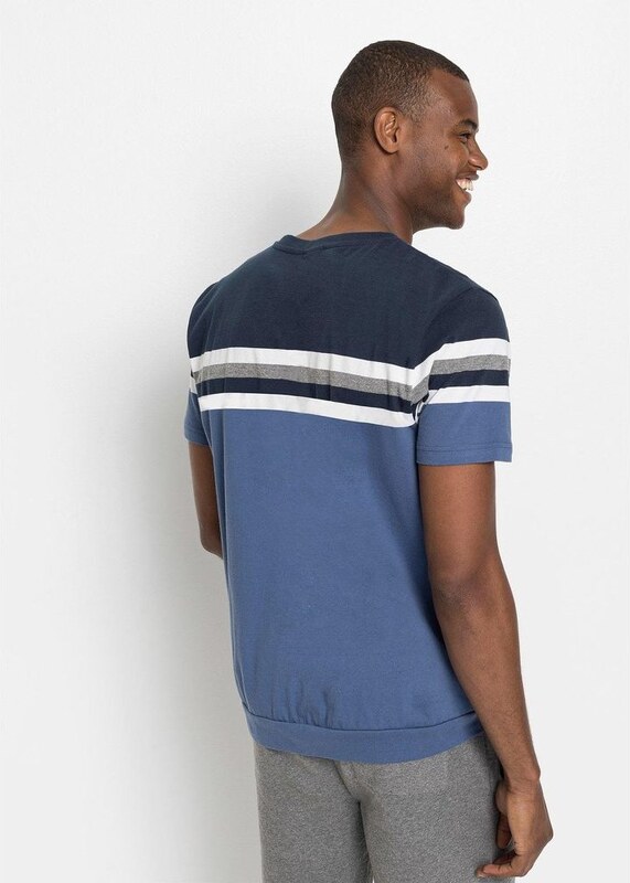 bonprix T-shirt in puro cotone, Blu, 100% cotone